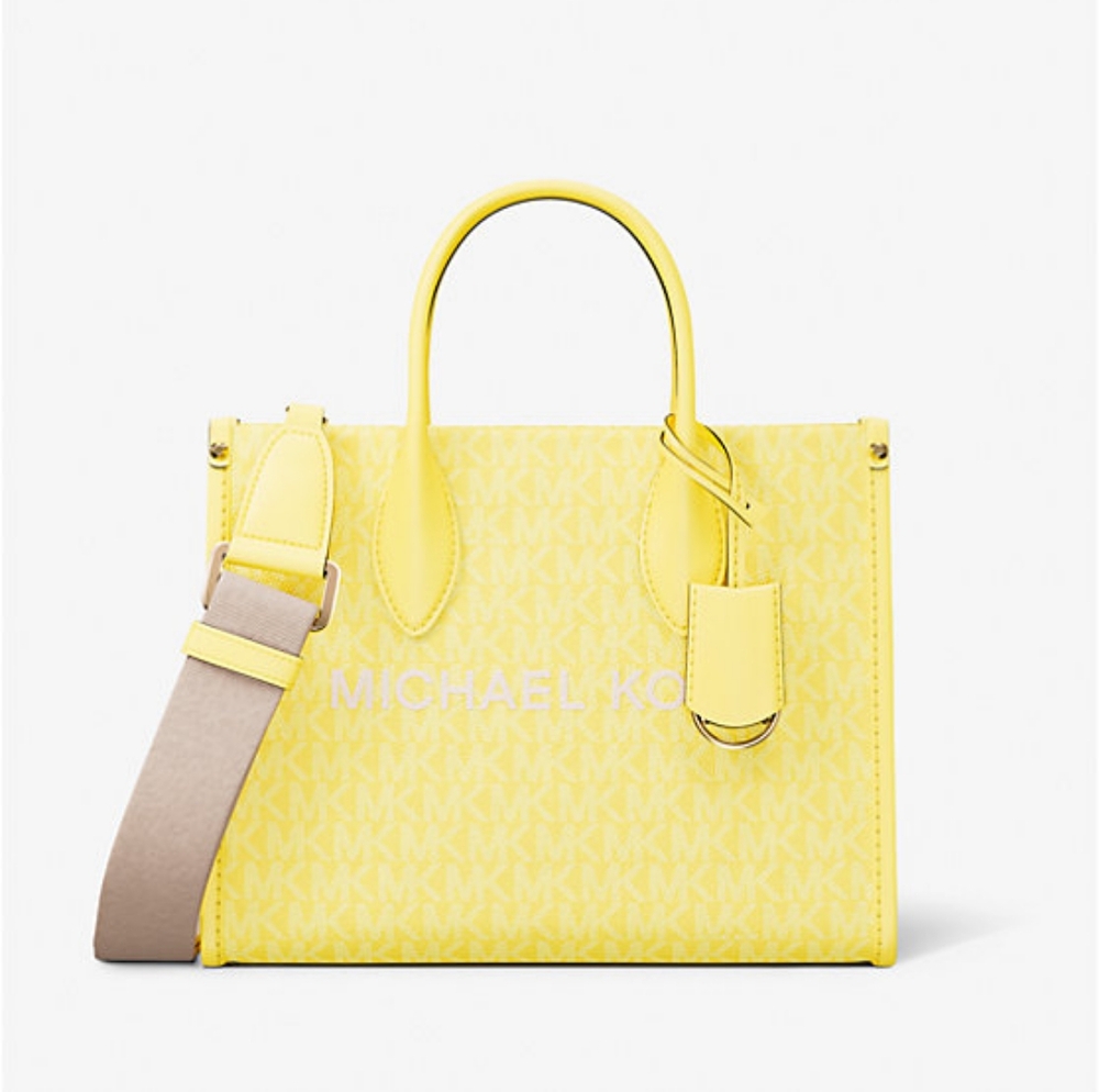 Michael Kors Mirella Signature Crosdbody Satchel Bag With Strap - Picture 10 of 10